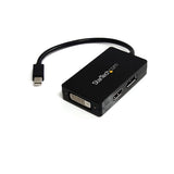 StarTech.com MDP2DPDVHD videokabel adapter 0,15 m Mini DisplayPort DisplayPort + DVI-D + HDMI Sort