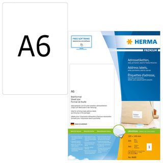 HERMA 8689 adresse- og postetiket Hvid