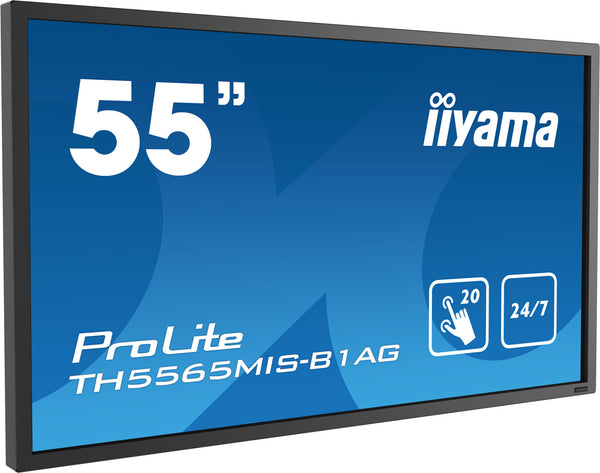 iiyama ProLite TH5565MIS-B1AG Digital fladpaneldisplay 139,7 cm (55") LED 400 cd/m² Fuld HD Sort Berøringsskærm 24/7