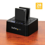 StarTech.com SDOCK2U313R kopienhed til digital medie HDD duplikator Sort 2 Kopier