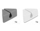 DeLOCK 18328 kabelorganisator Kabelholder Grå, Hvid 2 stk