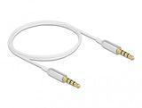 DeLOCK 66073 lydkabel 0,5 m 3.5mm Sølv, Hvid