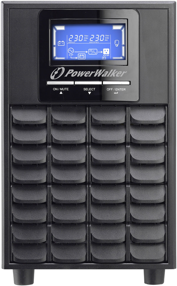 PowerWalker VFI 2000C LCD UPS-enhed Dobbeltkonvertering (online) 2 kVA 1600 W 4 AC stikkontakt(er)