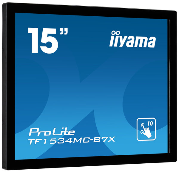 iiyama TF1534MC-B7X computerskærm 38,1 cm (15") 1024 x 768 pixel XGA LED Berøringsskærm Multibruger Sort