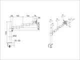 Multibrackets 5846 skærmbeslag og -stativer 76,2 cm (30") Skrivebord Sort