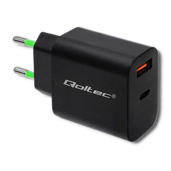 Qoltec 51713 strømadapter og vekselret Indendørs 18 W Sort