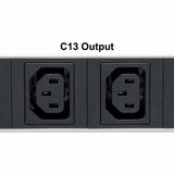 Intellinet 163682 strømforsyningsenhed (PDU) 8 AC stikkontakt(er) Sort