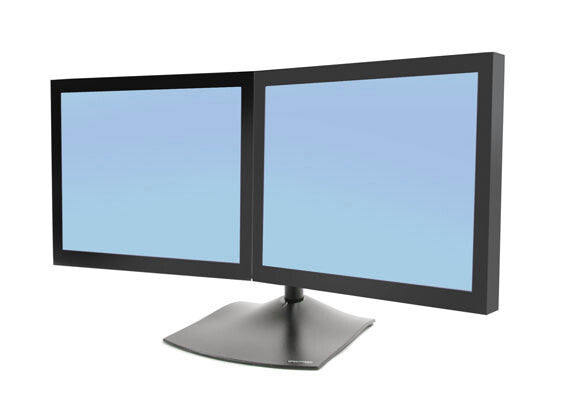 Ergotron DS Series DS100 Dual Monitor Desk Stand, Horizontal 61 cm (24") Skrivebord Sort