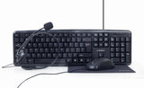 Gembird KBS-UO4-01 tastatur Mus inkluderet Kontor USB QWERTY US engelsk Sort