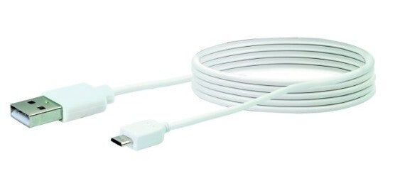 Schwaiger LK200M532 USB-kabel USB 2.0 2 m USB A Micro-USB A Hvid
