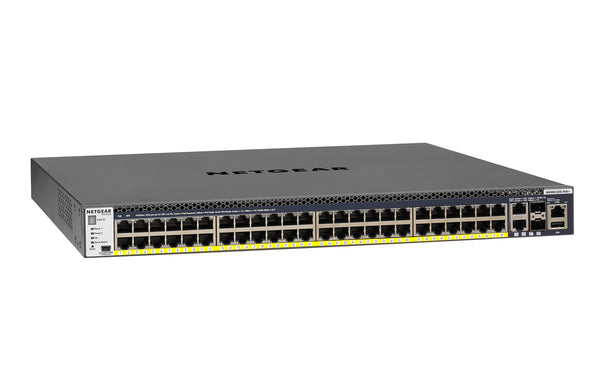 NETGEAR M4300-52G-PoE+ 550W PSU Administreret L2/L3/L4 Gigabit Ethernet (10/100/1000) Strøm over Ethernet (PoE) 1U Sort