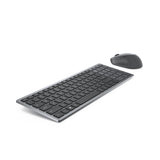 DELL KM7120W tastatur Mus inkluderet Kontor RF trådløs + Bluetooth AZERTY Belgisk Grå, Titanium
