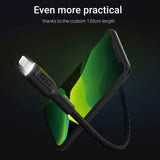 Green Cell KABGC05 Lightning kabel 1,2 m Sort