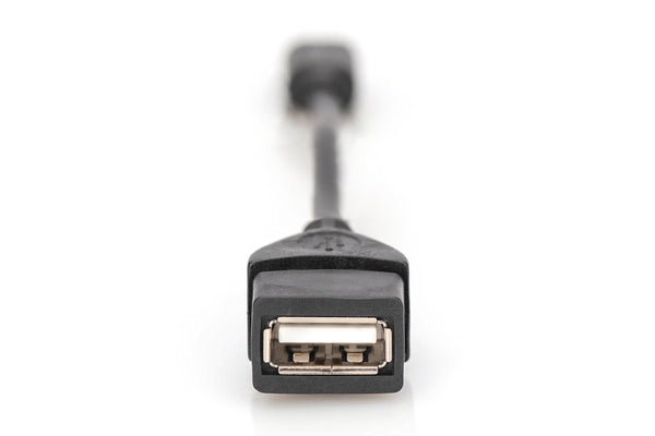 Digitus AK-300310-002-S USB-kabel USB 2.0 0,2 m Mini-USB B USB A Sort