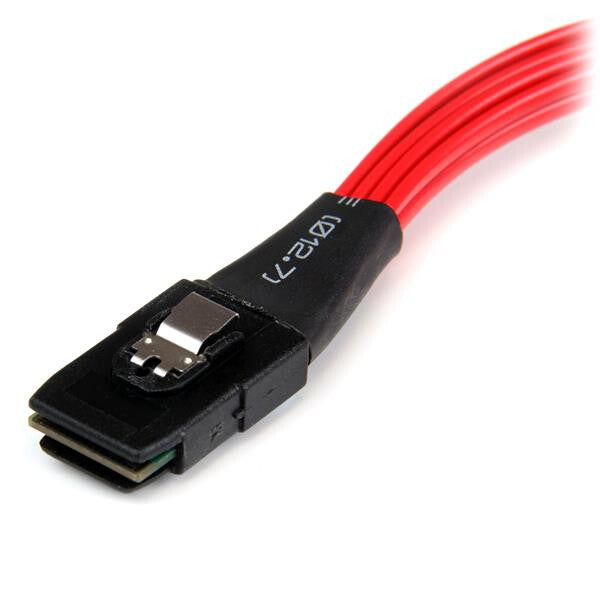 StarTech.com SAS8087S4R50 Serial Attached SCSI (SAS)-kabel 0,5 m Sort, Rød
