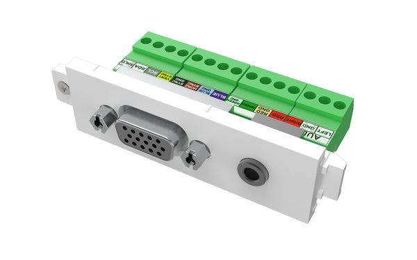 Vision TC3 VGAF3.5MM stikkontakt VGA + 3.5 mm Hvid
