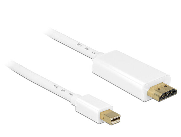 DeLOCK 83708 videokabel adapter 3 m Mini DisplayPort HDMI Hvid