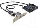 DeLOCK Front Panel + PCI Express Card interface-kort/adapter Intern USB 3.2 Gen 1 (3.1 Gen 1)