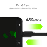 Green Cell KABGC03 USB-kabel 0,25 m USB A USB C 0,48 Gbit/sek. Sort