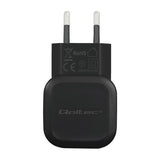 Qoltec 50180 oplader til mobil enhed Spillekontroller, Hovedtelefoner, Mobiltelefon, Bærbar højttaler, Strømbank, Smartphone, SmartWatch, Tablet Sort Vekselstrøm Indendørs