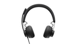 Logitech 981-000870 hovedtelefoner/headset Ledningsført Opkald/musik USB Type-C Grafit