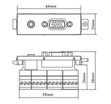 Vision TC3 VGAF3.5MM stikkontakt VGA + 3.5 mm Hvid