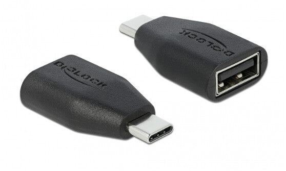 DeLOCK 66528 kabel kønsskifter USB Type-C USB Type-A Sort