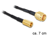 DeLOCK 88474 signalkabel 0,07 m Guld, Sort