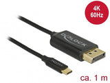 DeLOCK 83709 USB grafisk adapter 3840 x 2160 pixel Sort
