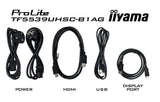 iiyama TF5539UHSC-B1AG skilte display 139,7 cm (55") LED 500 cd/m² 4K Ultra HD Sort Berøringsskærm