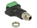 DeLOCK 65878 kabel kønsskifter 3 pin 3.5 mm Sort, Grøn, Rustfrit stål