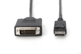 Digitus AK-340301-020-S videokabel adapter 2 m DisplayPort DVI-D Sort