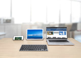 Manhattan 180559 tastatur Kontor RF trådløs + Bluetooth QWERTZ Tysk Sort, Grå