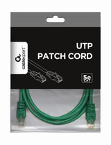 Gembird Patch Cord Cat.5e UTP 1.5m netværkskabel Grøn 1,5 m Cat5e U/UTP (UTP)