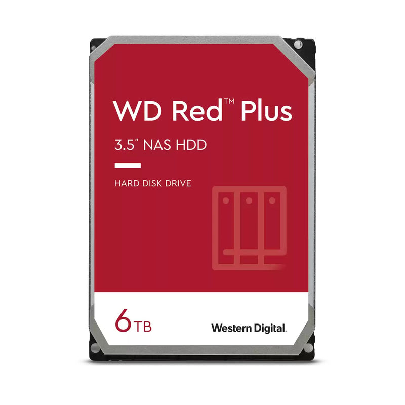 Western Digital Red Plus harddisk 6 TB 5400 rpm 256 MB 3.5" Serial ATA III