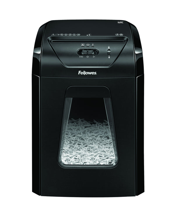 Fellowes Powershred 12C papirmakulator Krydsmakulering 22,5 cm Sort