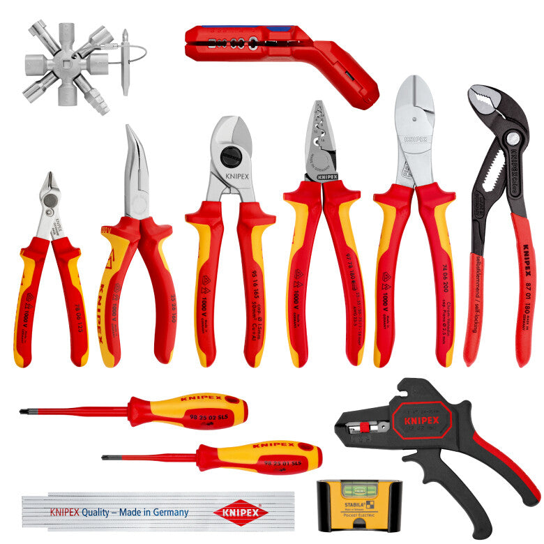 Knipex 00 20 90 V02 mekaniske værktøjssæt 13 værktøjer