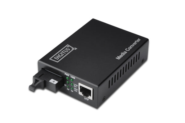 Digitus DN-82122 netværksomformer til medie 1000 Mbit/s 1310 nm Enkeltilstand Sort