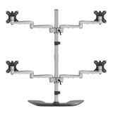 StarTech.com ARMQUADSS skærmbeslag og -stativer 81,3 cm (32") Skrivebord Sort, Sølv