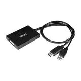 CLUB3D CAC-1010-A videokabel adapter 0,6 m DisplayPort DVI-D + USB Sort
