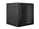 Lanberg WF01-6612-10B stativ 12U Vægmonteret stativ Sort