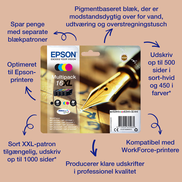 Epson Singlepack Black 16XXL DURABrite Ultra Ink