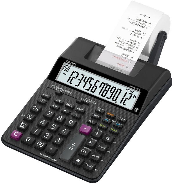 Casio HR-150RCE regnemaskine Desktop Udskrivning Sort