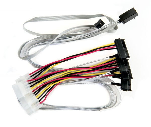 Microchip Technology 2280100-R Serial Attached SCSI (SAS)-kabel 0,8 m 6 Gbit/sek. Flerfarvet, Hvid