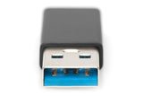 Digitus AK-300524-000-S kabel kønsskifter USB A USB-C jack Sort