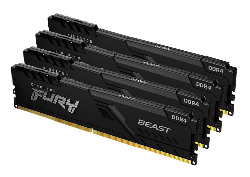 Kingston Technology FURY Beast 64GB 3600MT/s DDR4 CL18 DIMM (Sæt med 4) Black