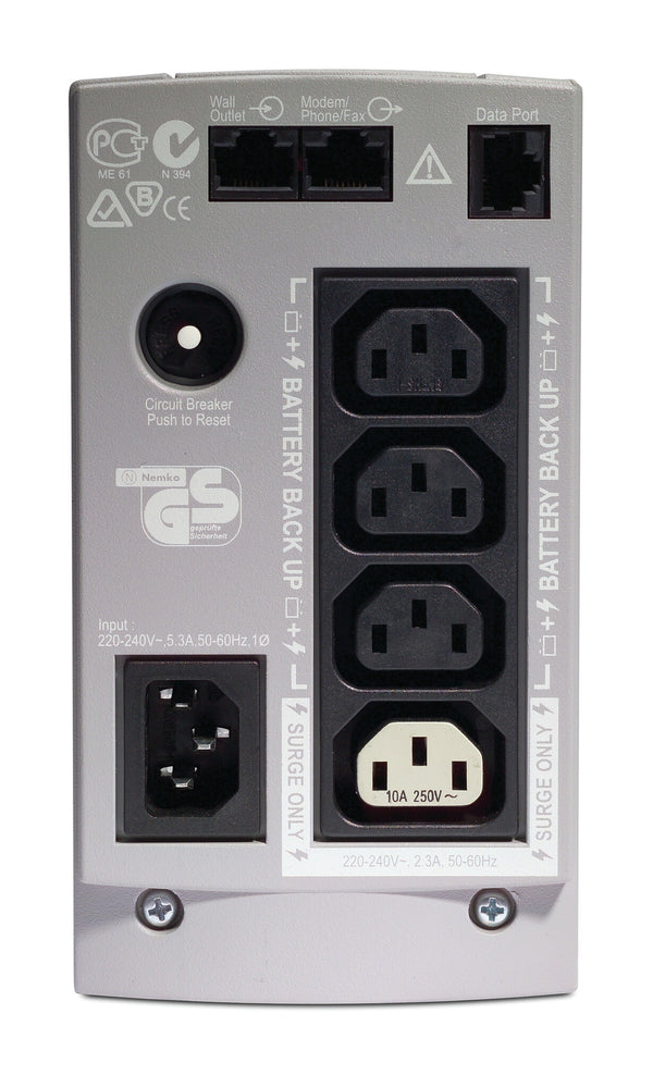 APC Back-UPS UPS-enhed Standby (offline) 0,65 kVA 400 W 4 AC stikkontakt(er)