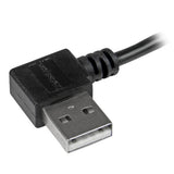 StarTech.com USB2AUB2RA1M USB-kabel USB 2.0 1 m USB A Micro-USB B 0,48 Gbit/sek. Sort