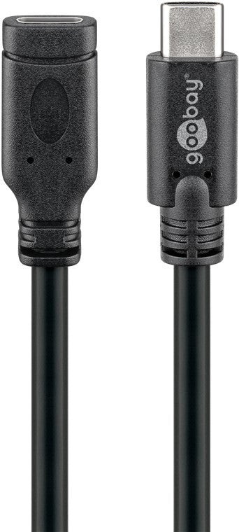 Goobay 45393 USB-kabel USB 3.2 Gen 1 (3.1 Gen 1) 1 m USB C 5 Gbit/sek. Sort