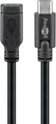 Goobay 45393 USB-kabel USB 3.2 Gen 1 (3.1 Gen 1) 1 m USB C 5 Gbit/sek. Sort